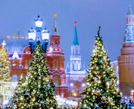 Тур в Москву на Рождество 22.12.2023 на 4 дня  с дорогой